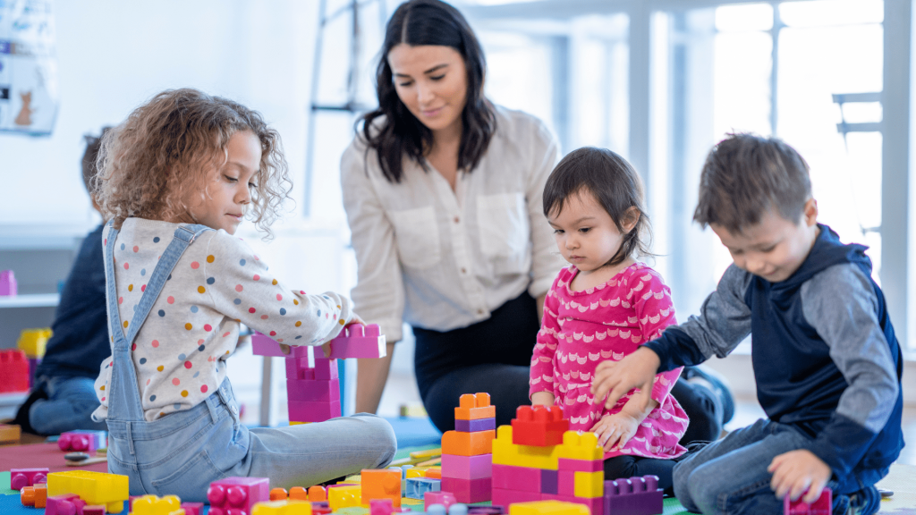 children playing with blocks